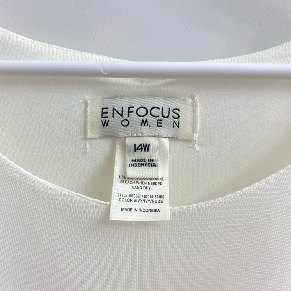 Enfocus Studio Ivory Dress Size 14W - Picture 3 of 7